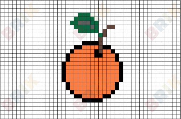 Фрукты пиксель арт