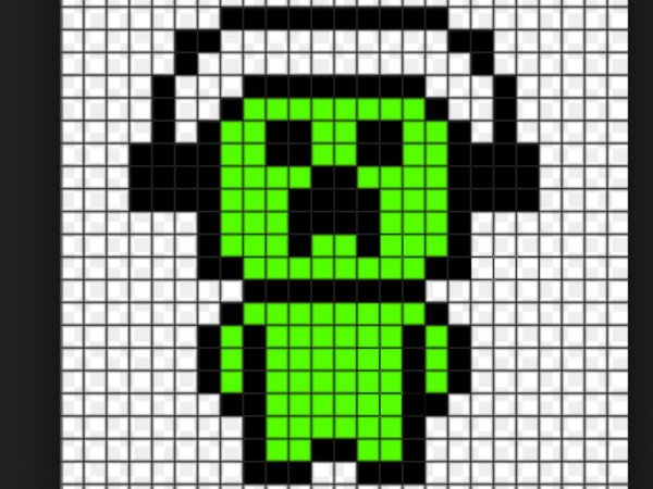 КРИПЕР по клеточкам в тетради