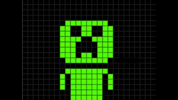 Рисунок КРИПЕРА по клеткам