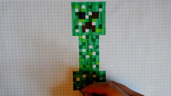 Рисования по клеткам КРИПЕРА