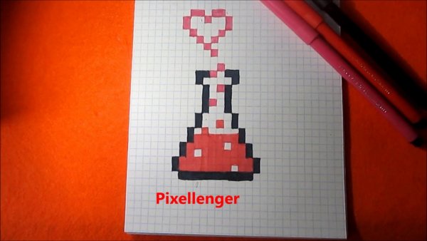 Рисунки по клеточкам в тетради зелья