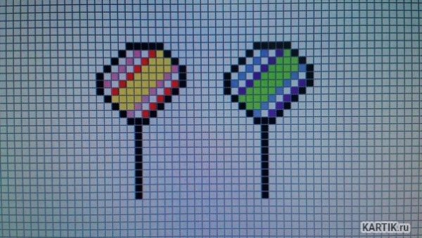 По клеткам леденец