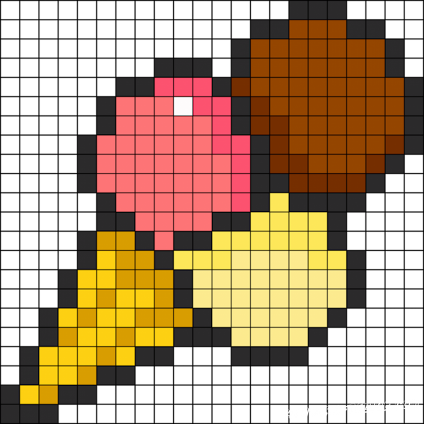 Рисование по клеточкам еда