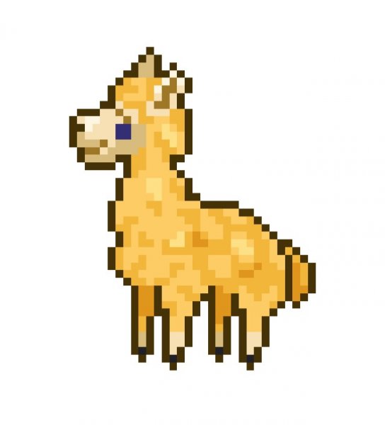 Лама по клеточкам