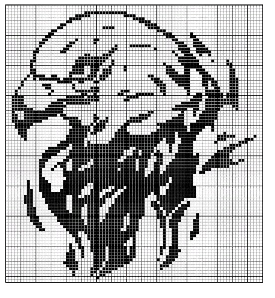 Схемы вышивки крестом монохром животные
