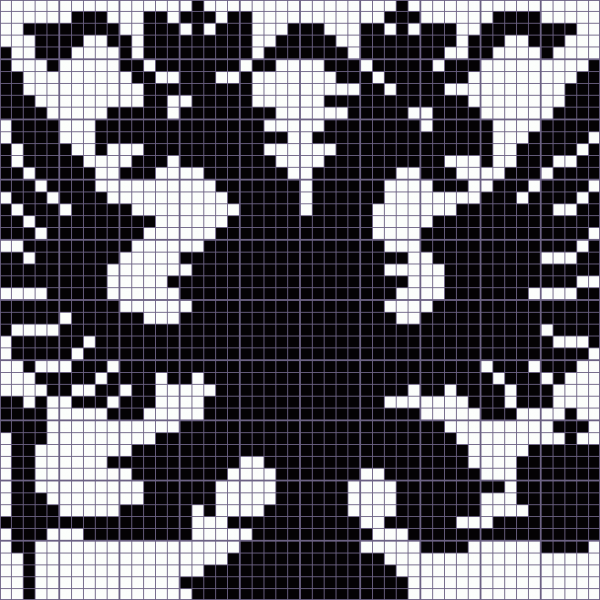 Рисунки по клеточкам черно белые
