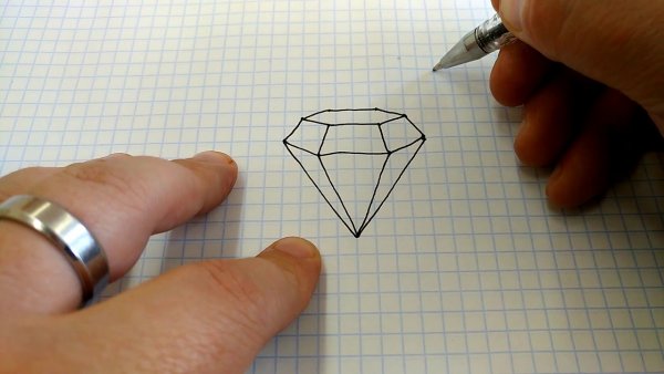 Рисование по клеточкам бриллиант