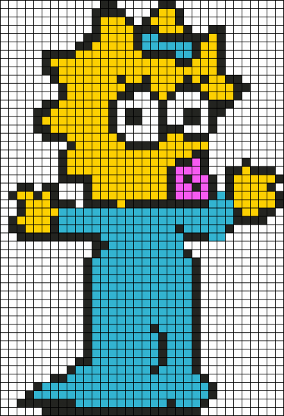 Рисование по клеточкам из мультиков