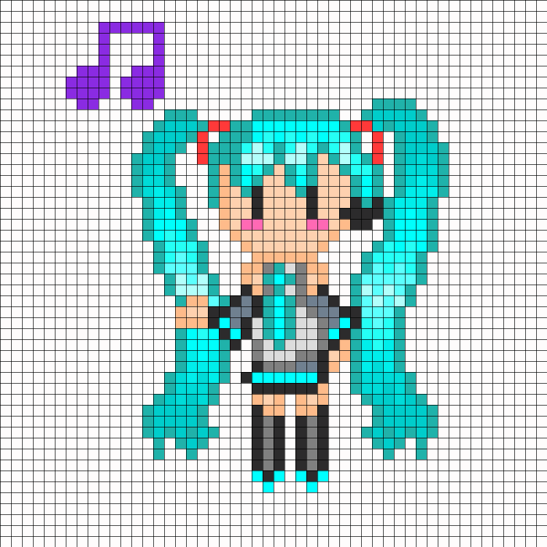 Рисунки по клеточкам в тетради для девочек