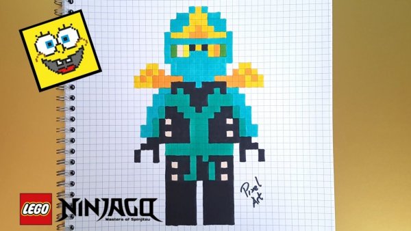 Лего Ниндзяго по клеточкам