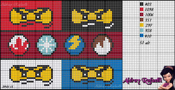 Вышивка лего Ниндзяго схема