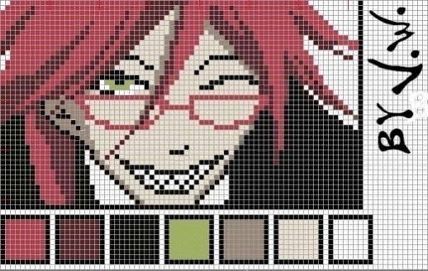 Схема плетения фенечки аниме