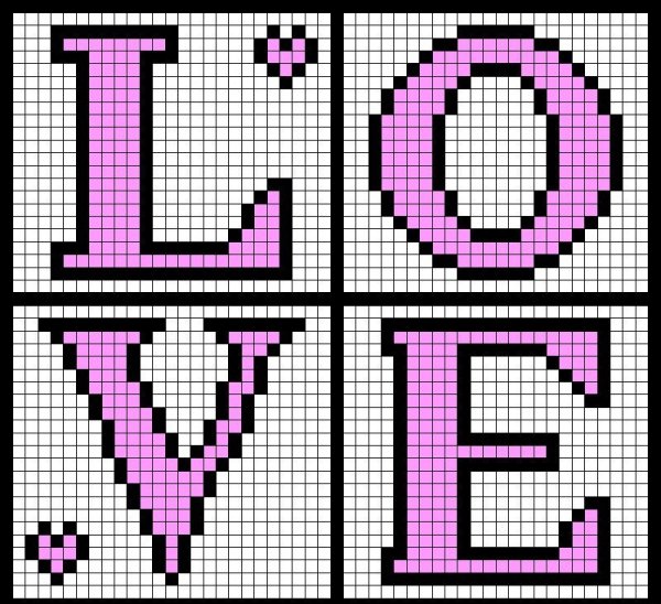 Рисунки в клеточку в тетради