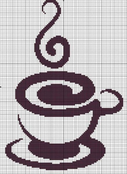 Вышивка чашка кофе