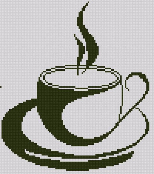 Вышивка чашка кофе