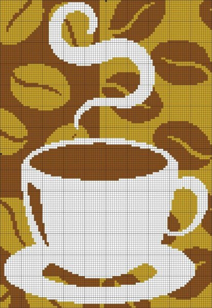 Вышивка крестиком чашка кофе