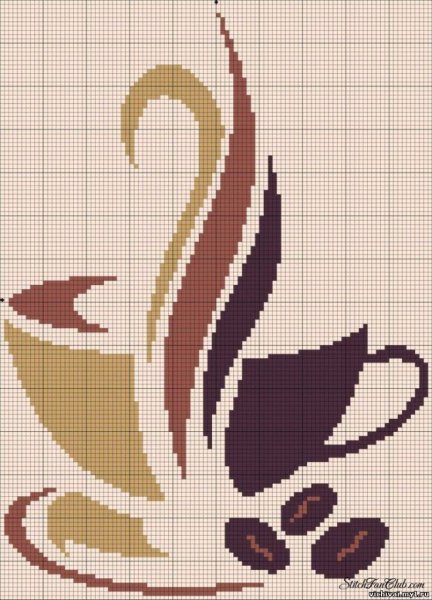 Вышивка кофе