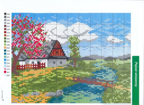 Вышивка крестом пейзажи и природа схемы