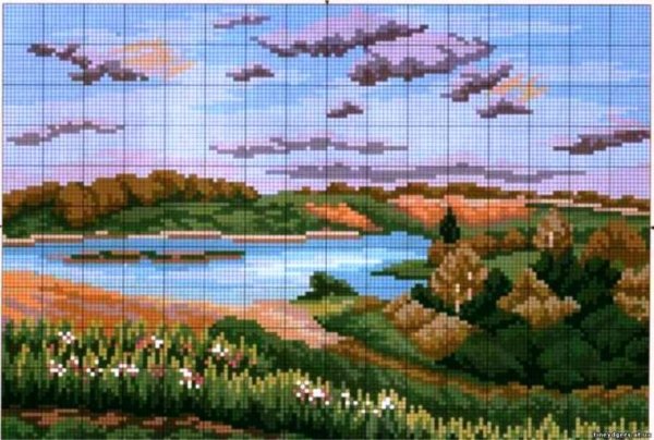 Вышивка крестом пейзажи и природа