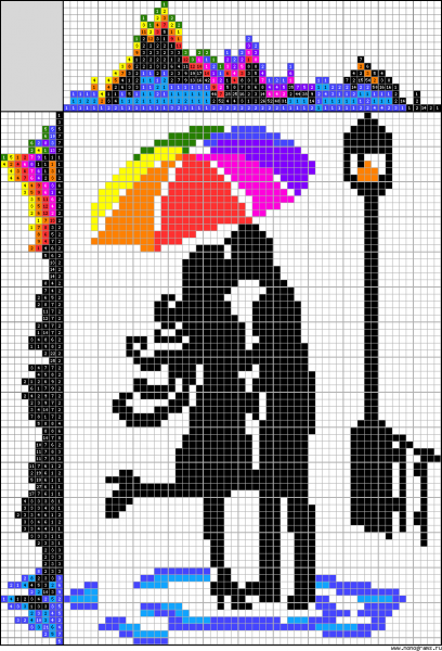 Вышивка японский кроссворд