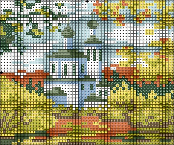 Пейзаж по клеткам