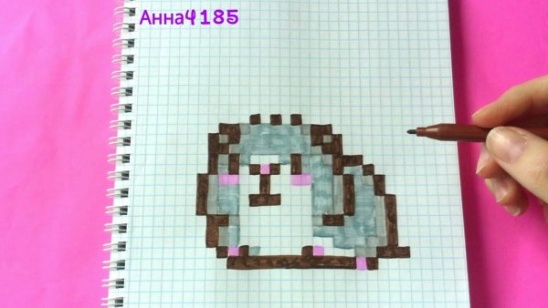 Рисование по клеточкам хомяк