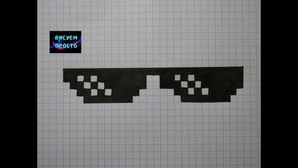 Рисовать по клеточкам очки