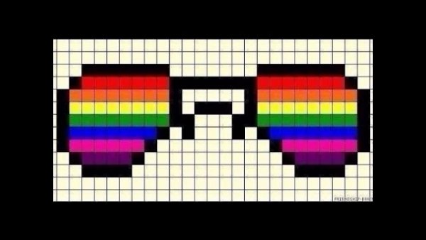 Рисунки по клеточкам в тетради очки