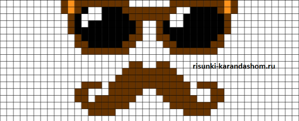 Рисовать по клеточкам очки