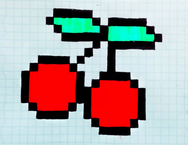 Рисунки по клеточкам фото