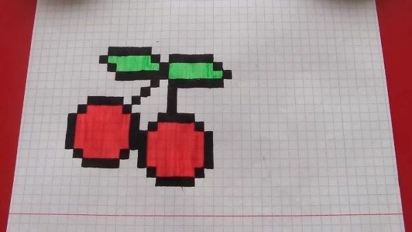 Рисунки по клеткам вишня