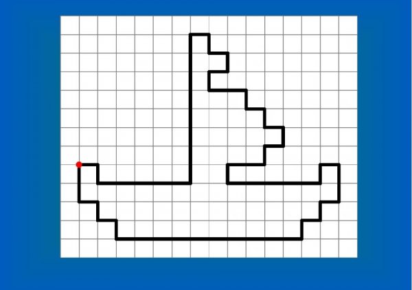 Графический диктант кораблик для дошкольников