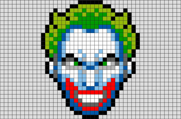 Пиксельный Джокер в клеточку