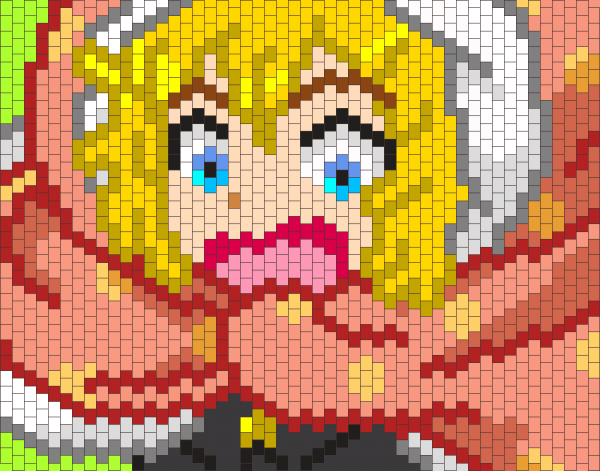 Пиксель арт аниме атака титанов