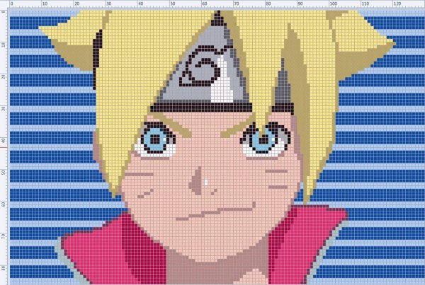 Рисование по клеточкам в тетради аниме