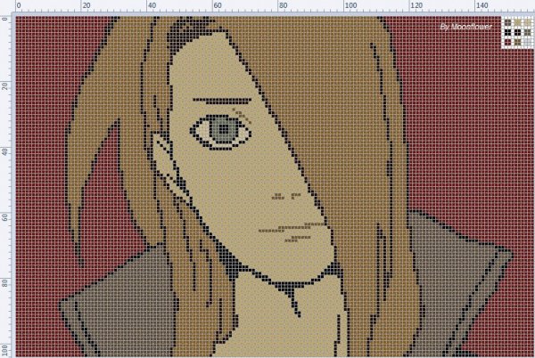 Дейдара пиксель арт