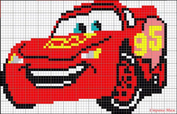 Молния Маккуин вышивка крестом