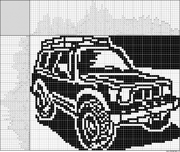 Рисование по клеточкам авто