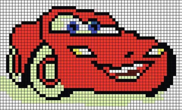 Молния Маквин по клеткам