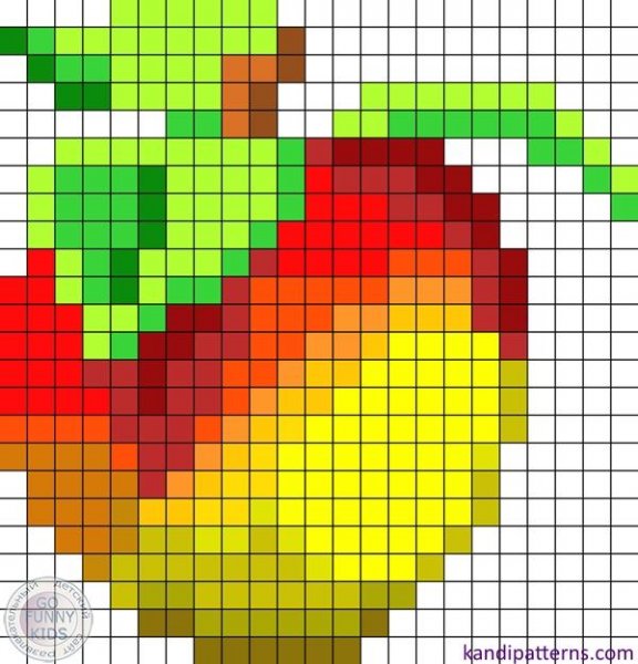 Рисунки по клеточкам еда