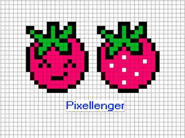 Ягоды по клеточкам в тетради