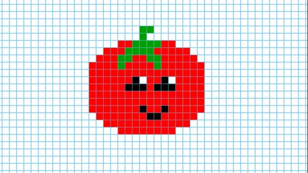 Рисование по клеточкам овощи