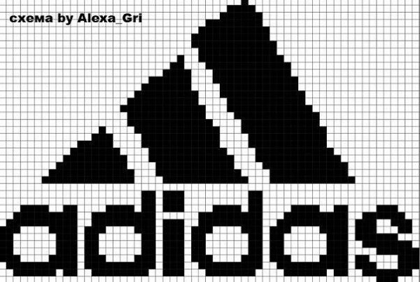 Адидас схема для вязания