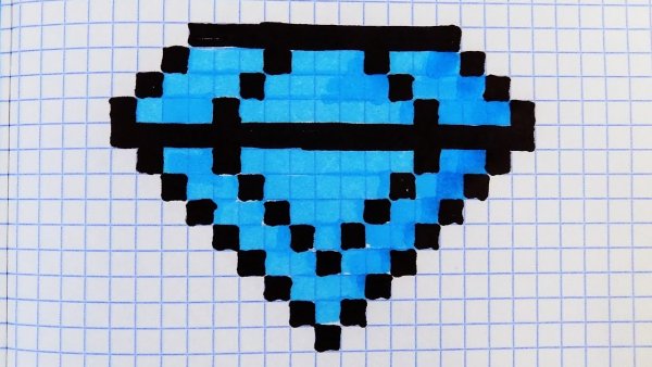 Рисунки по клеточкам Алмаз