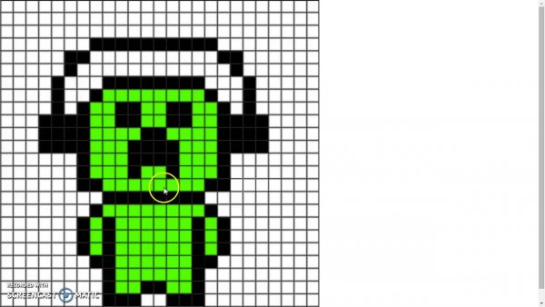 Рисования по клеткам КРИПЕРА