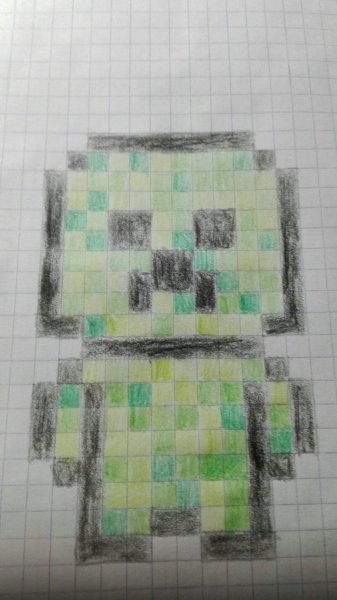 Рисования по клеткам КРИПЕРА