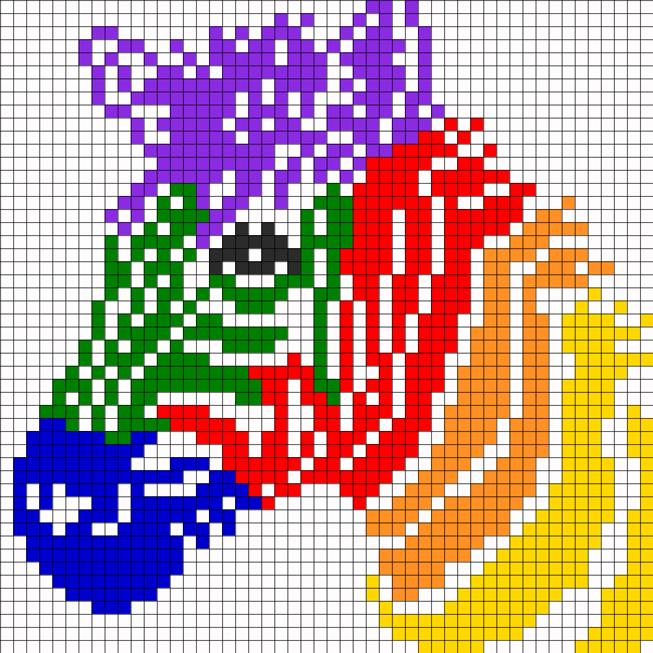 Рисунки по клеточкам цветные