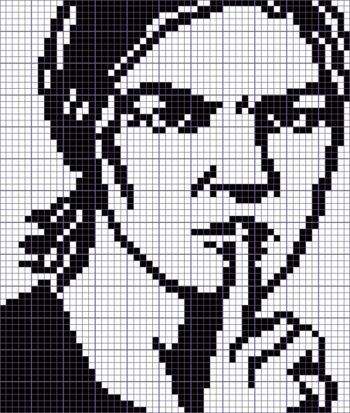 Портреты по клеточкам в тетради