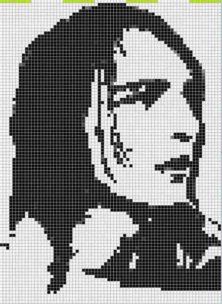 Схемы прямого плетения портреты