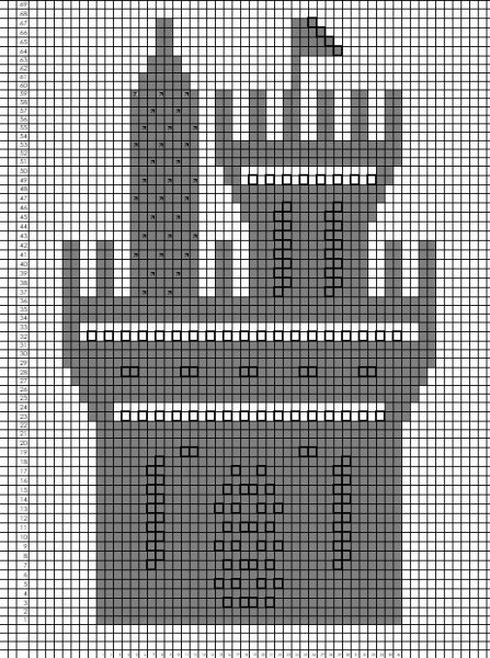 Теневой узор с домиками